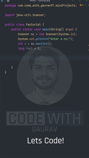 Java Factorial Calculator Mini Project | Beginner Java Program