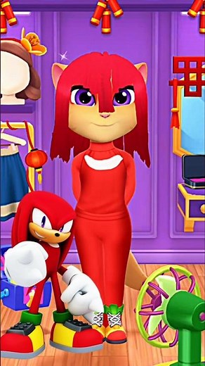 Knuckles The Echidna Power Of Cosplay🔥💀 | My Talking Angela 2