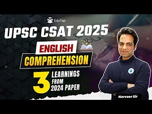 Learnings from UPSC CSAT English 2024 | CSAT English Comprehension Preparation Strategy 2025 |EduTap