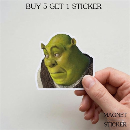 Suspicious Ogre Meme Sticker or Magnet, Green Reaction Decal, Viral Internet Laptop Water Bottle - Etsy
