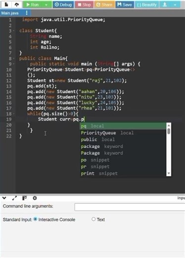 “Most Important DSA Interview Question ✅Priority Queue using Custom Class in Java | Sort by Name