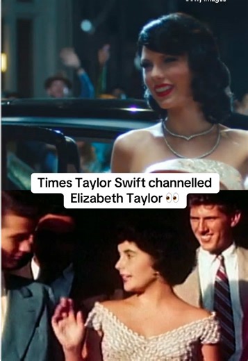 All the times Taylor Swift has channelled Elizabeth Taylor throughout her career 😱 #taylorswift #elizabethtaylor #swifties #wildestdreams #reputation