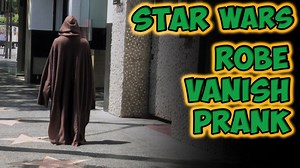 Watch a Star Wars fan vanish instantly inside a Jedi robe