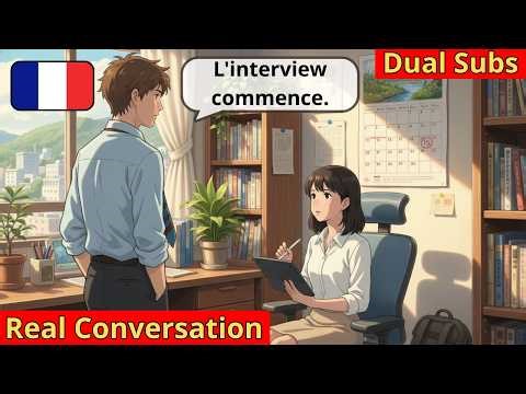 Job Interview Basics #1 | 10 Short French Conversations | French for Beginners | A1-A2-B1