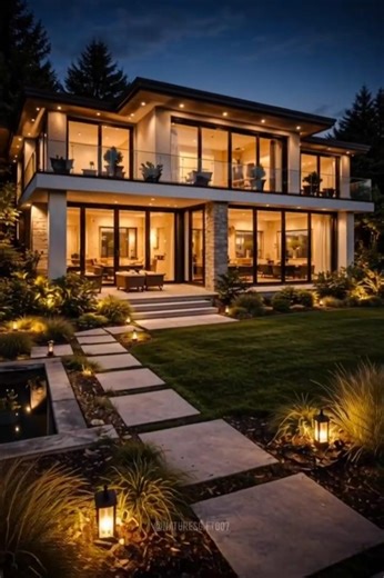 $10 Million Glass Villa at Night 😱 | Ultra Luxury House Tour 🔥 #Shorts