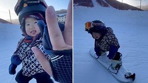 139K views · 2.2K reactions | WATCH: She can't walk yet but this 11-month-old baby in China is already snowboarding like a pro. Read more: https://tdy.sg/3oursZo | TODAY | Facebook