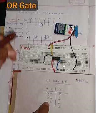 OR Gate on Breadboard Circuit Build & Truth Table Verification #skills #electrical #shorts #explore