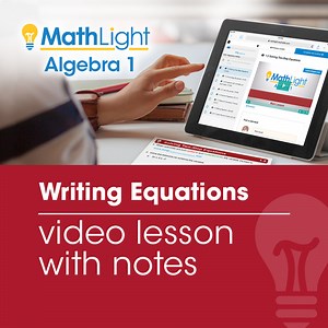 Writing Equations Video Lesson with Guided Notes