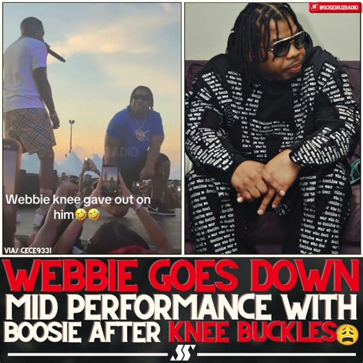 WEBBIE'S KNEE GIVES OUT ON STAGE DURING PERFORMANCE WITH BOOSIE!