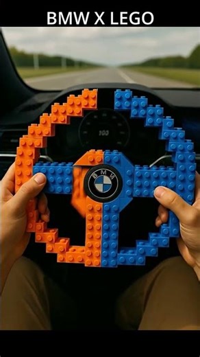 Blue & Orange LEGO BMW Steering Wheel — Will It Snap or Steer? (POV)