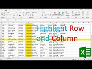 Highligh active cell row and column in Excel