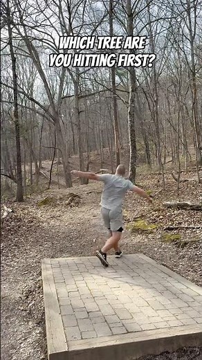 Make it through the trees and up to the the hill, this hole is a whole lot easier. 😅 #discgolf