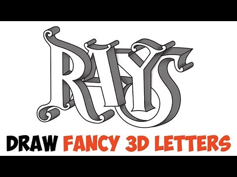 How to Draw 3D Fancy Curvy Letters Easy Step by Step Drawing Tutorial for Beginners