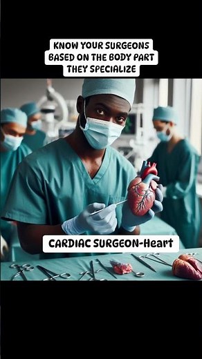 Types of surgeons according to specialty