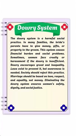 🔴Essay On Dowry System | Essay On Importance Of Ending Dowry System