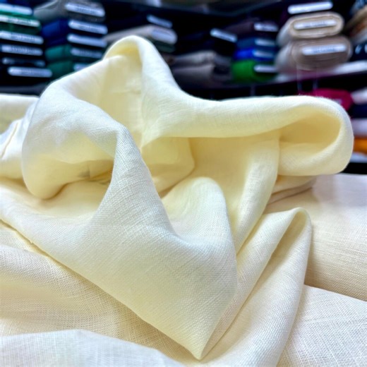Soft Yellow 100% Linen Fabric for Sewing-clothing-home Textile(wide 150 Cm/59 in Wide) - Etsy