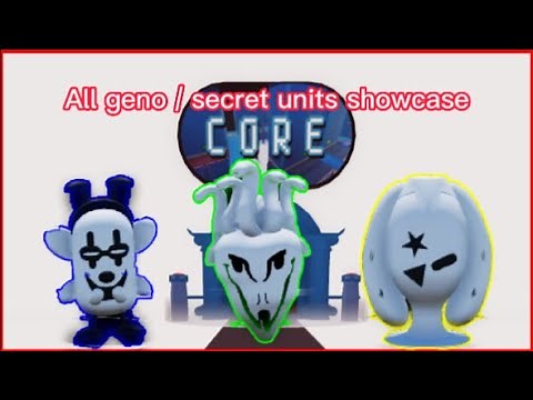 All geno/secret core units showcase in Undertale Tower Defense
