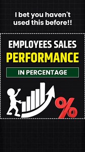 Employee sales performance in percentage in excel #excel #viralreels #viral #microsoftexcel #advancedexcel #explore #msexcel #advancedexcenewfunction #explore #exceltips #exceltricks | Ather Naqvi