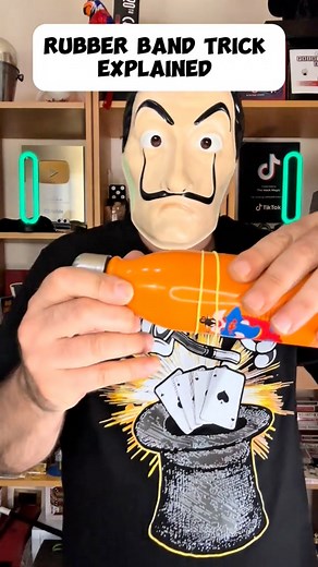 Amazing Rubber Band Magic Trick Revealed That You Can Do Too! 🪄 #tricks #magic #foryoupage #magictricks | The Mask Magic Tricks Revealed
