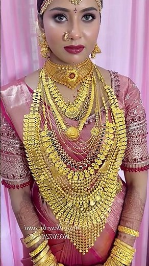 Heavy Bridal gold set😍#gold #jewellery #jewelry #wedding #bride #makeup #shortvideo #shortsfeed