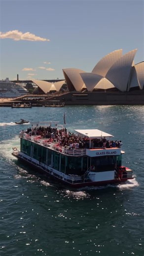 Glass Island on Instagram: "@glass_island with a sold out @unclewaffles_ debut and the Opera House in full view. An iconic moment on Sydney Harbour 🥵☀️ @duttydancing x @soul_harbour ❤️"