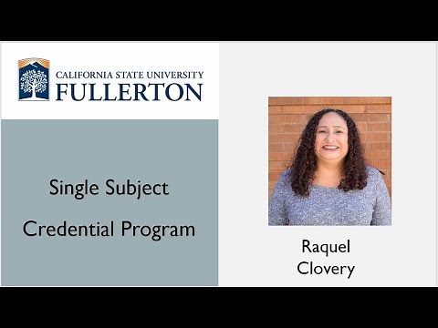 Webinar: Single Subject Credential Program by Raquel Clovery