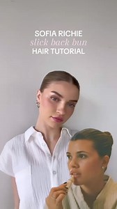 8.2K views · 34 reactions | Sofia Richie slick-back bun hair tutorial...
