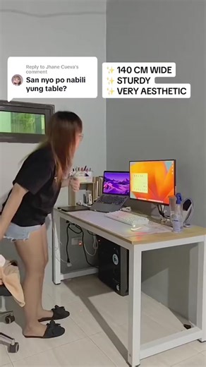 Best Affordable Computer Table for Work from home setup o just for students who wants to have there study table for good must have sobrang high quality nito dila magsisisi #computertable #studytable #desktoptable #workfromhomesetup #virtualassistant #furniture #homefurniture #fy #fyp #fypシ゚viral #viral #trending #koreantable #affiliate #TikTokShop #november #computer #computertable #highquality
