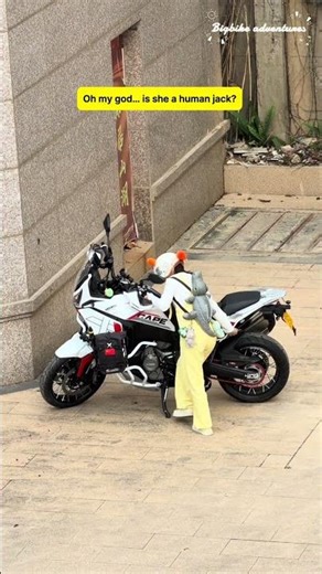 Tiny Build, Monster Strength—She Shocked Me Twice #motogirl #adv #ridelife