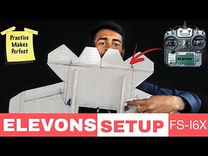 How to Setup Elevons in Rc plane | FS-i6x Transmitter Function Setup | F22 raptor Elevon setup