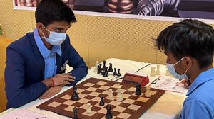 12K views · 221 reactions | The 58th MPL National Championships 2022 is heating up. In the 7th round Aravindh Chithambaram was pitted against Gukesh D. Both of them 2600+ rated GMs of our country. The game was extremely intense. We bring you the final moments, the nervousness and the tension (don't miss that little stare!) and also a glimpse of how these top players conduct themselves after the game. Video: ChessBase India #Chess #ChessBaseIndia #Nationals2022 | ChessBase India | Facebook