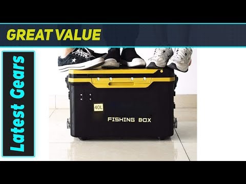 Amazing 40L Fishing Tackle Trolley: Portable Seat & Cooler Powerhouse!