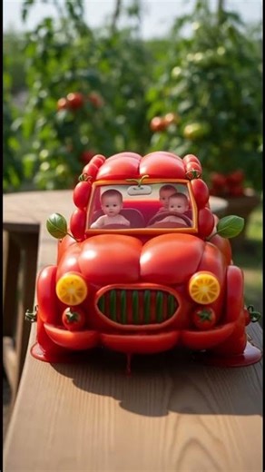 Tomato Car Babies: An Epic Road Trip!#car #car babies #tomato #shorts #babbies