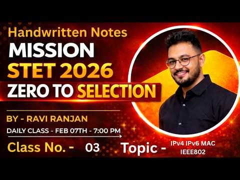 STET 2026 Computer Science | Networking Class 3 – 90% Questions Yahin Se Aayenge! 😱