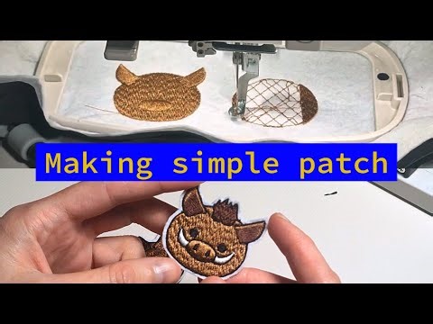 [SEW LOG] Making simple patch on felt with Janome MC550E