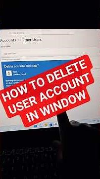 How to delete a user account in the windows laptop desktop ?