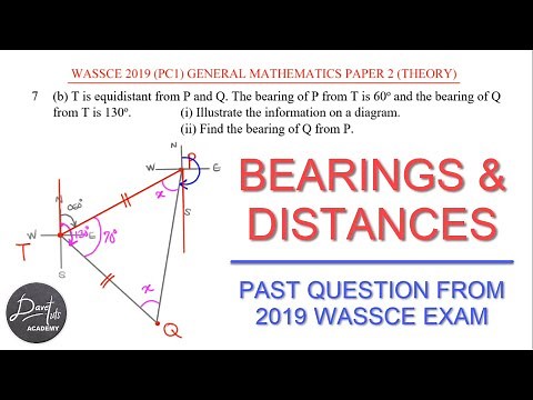 Bearing and Distance - 2019 WAEC GCE Past Question