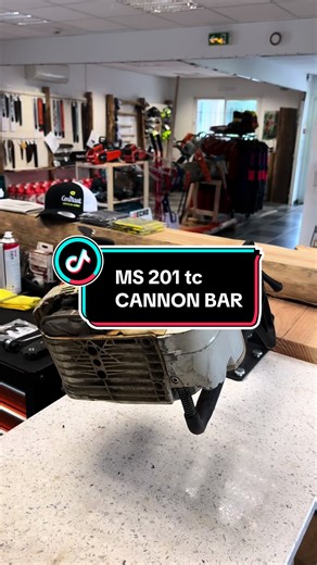 🌳🌲custom STIHL MS201tc @Westcoast Saw - echappement - felling dogs 4 point CANNON BAR 14