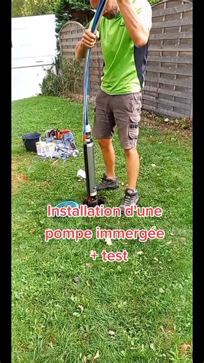 Installation d'une pompe immergée pour arrosage automatique