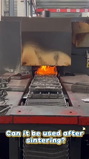 Do you know what temperature the powder metallurgy sintering process reaches?