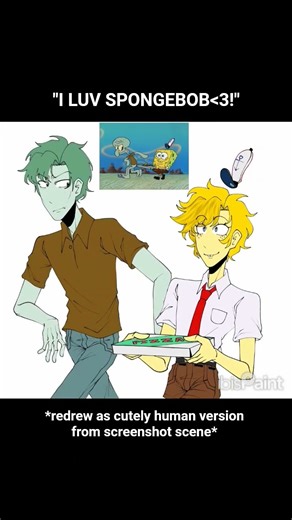 Squidward and SpongeBob speedpaint #speedpaint#spongebobsquarepants#fyp#foryoupage