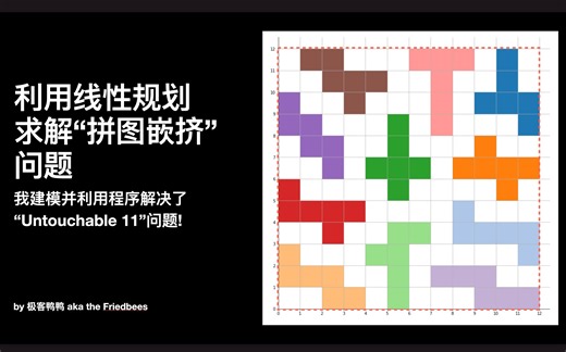 利用线性规划求解拼图问题(Untouchable-11)