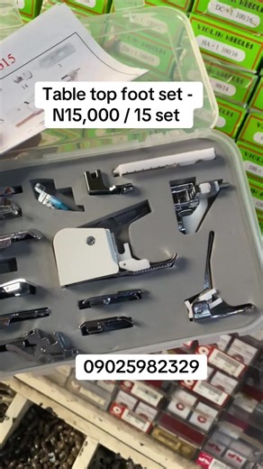 Table top foot set available for immediate delivery Limited stock available Price - N15,000 Nationwide delivery guaranteed 🙌 Everything that will make your sewing journey easy, you will get it here 🙌 . We are based in Lagos. Please note that we do not have a walk-in store at the moment. All orders are placed online, and we deliver to your location. . #tabletop #sewing machine stitches for tshirt #fashiondesigner #tailoringaccessories #easysewing