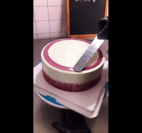 Painting Purple With Fruits Icing Cake