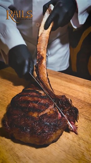 Every Tuesday night in June enjoy a Tomahawk Ribeye for two. $99 for the 40 oz certified angus tomahawk ribeye, a side dish of your choosing, and chefs selection of one of our homeade desserts to share. Make your reservation today and be sure to mention your interest in Locals Night. | Rails Steakhouse