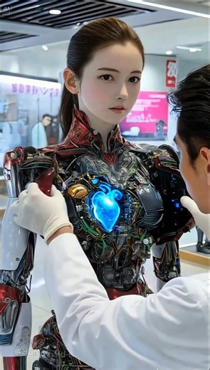 Guy Tries Out the Newest Girlfriend Robot at the Expo.