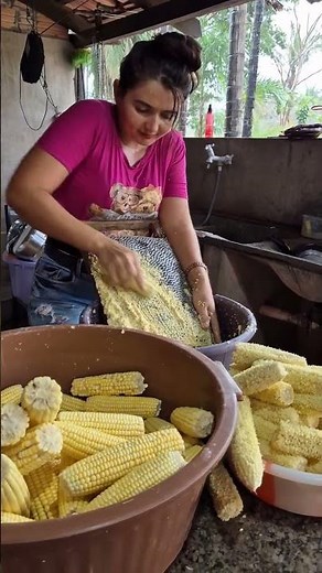 Fresh Corn Preparation in Village Kitchen 🌽 | Satisfying Cooking ASMR | Desi Food Vlog #villagelife