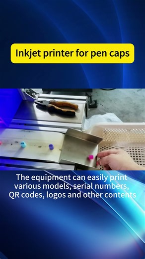 Full automatic inkjet printing on pen caps.#inkjetprinter #uvprinter #printer #digitalprinting