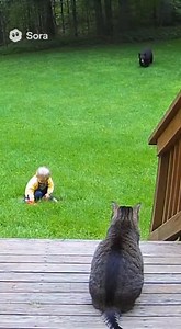 Hero Cat Saves Baby From Bear #bear #tiger #cats #animallover #rescue | Trésors à Moustaches