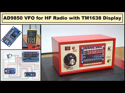 DIY Arduino VFO with AD9850 & TM1638 Pure Sine Wave Signal Generator for HF Radio